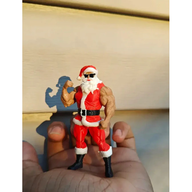 Adorno Navidad - Papa Noel Musculoso 2