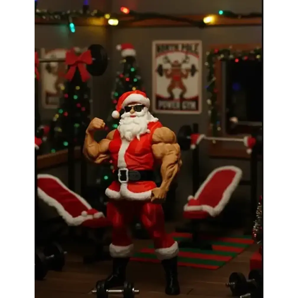Adorno Navidad - Papa Noel Musculoso 3