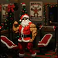 Adorno Navidad - Papa Noel Musculoso - Miniatura 3