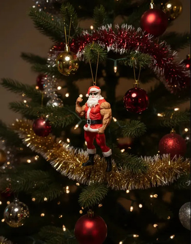 Adorno Navidad - Papa Noel Musculoso - Foto 4