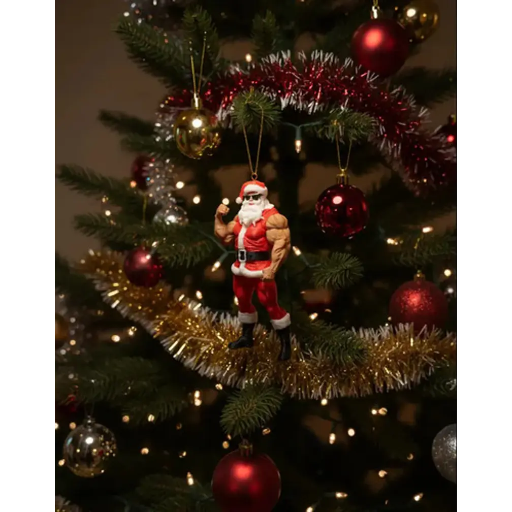 Adorno Navidad - Papa Noel Musculoso 4