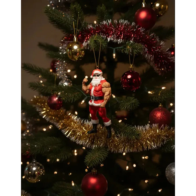 Adorno Navidad - Papa Noel Musculoso 4