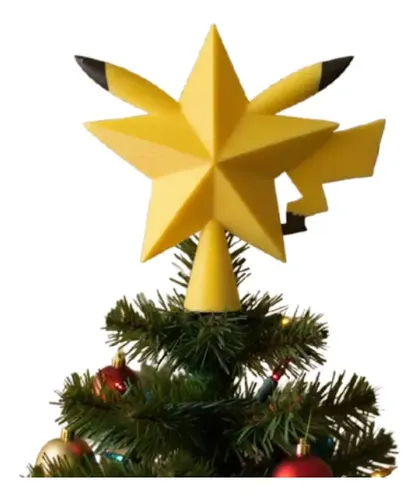 Adorno De Navidad - Estrella De Árbol Pikachu