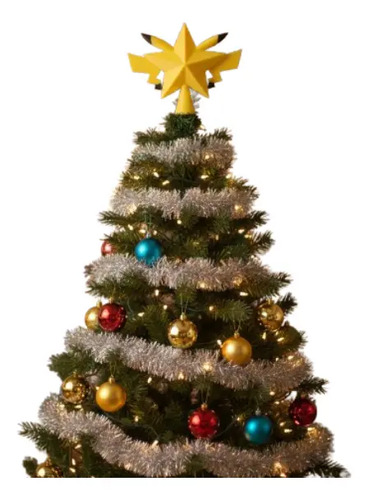 Adorno De Navidad - Estrella De Árbol Pikachu - Foto 4
