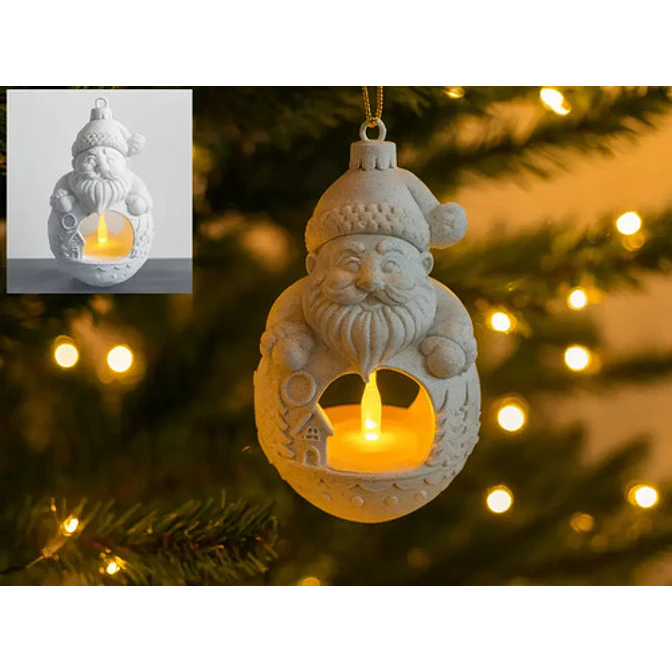 Portavelas De Papá Noel Colgable 3