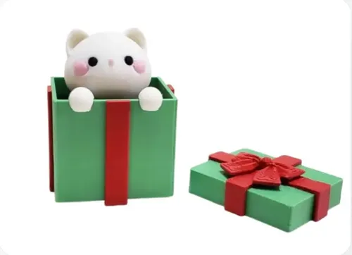 Adorno Navideño- Gato Sorpresa De Navidad