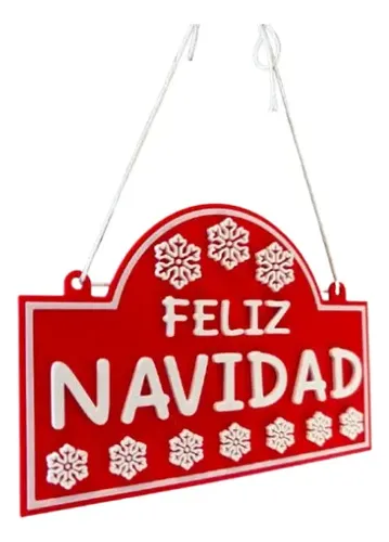 Adorno De Navidad - Cartel De Feliz Navidad - Foto 2