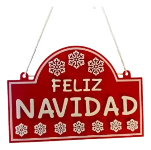 Adorno De Navidad - Cartel De Feliz Navidad - Foto 3