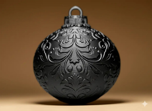 Esfera Decorativa - Relieve Clásico Navidad - Foto 2