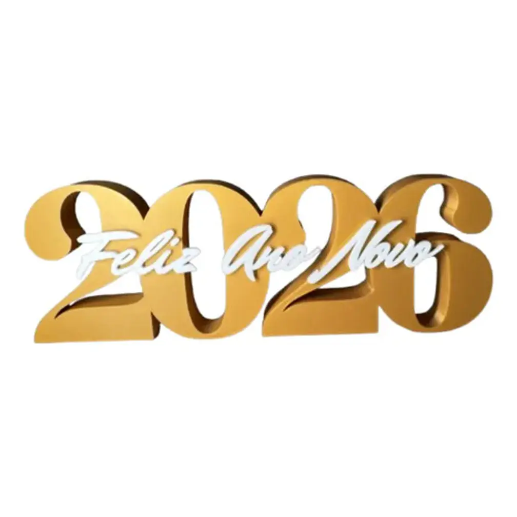 Feliz Año Nuevo 2026 - Placa Decorativa 1