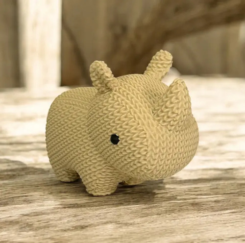 Figura Decoración- Rinoceronte Tejido - Foto 2