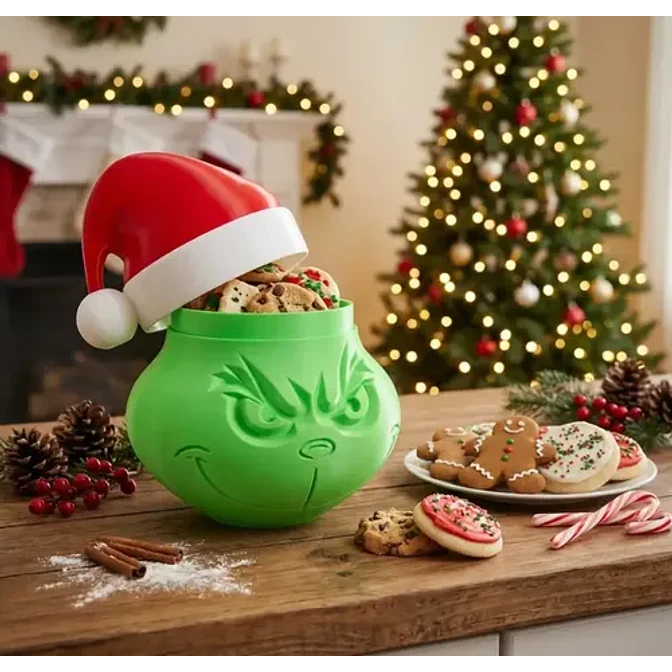 Decoración Cuenco Para Galletas Grinch 3