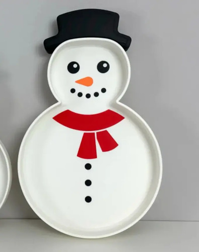 Adorno - Plato Muñeco De Nieve Para Aperitivos - Foto 2