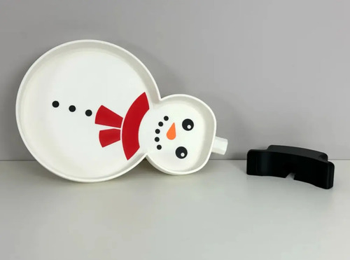 Adorno - Plato Muñeco De Nieve Para Aperitivos - Foto 3