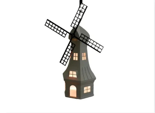 Portavelas Con Forma De Molino