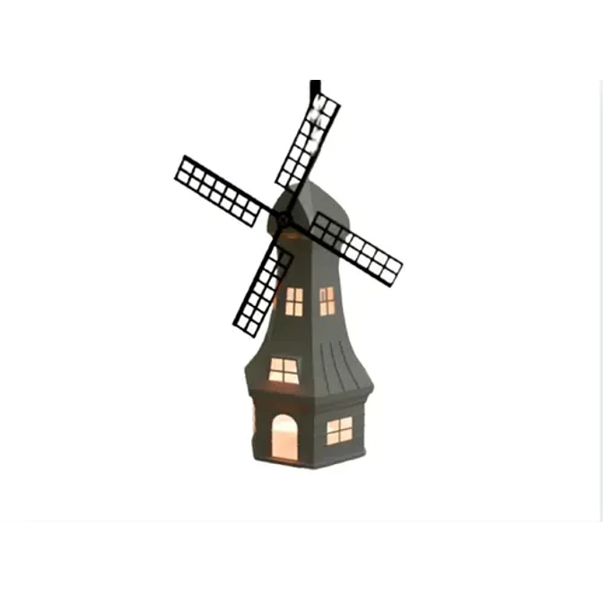 Portavelas Con Forma De Molino 1