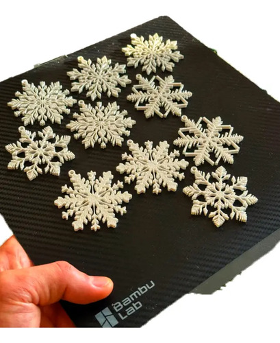 Adornos Árbol Navidad - Copos De Nieve (pack 10 Un)