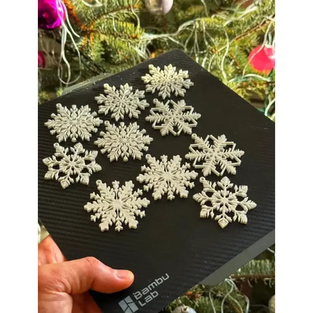 Adornos Árbol Navidad - Copos De Nieve (pack 10 Un) 2