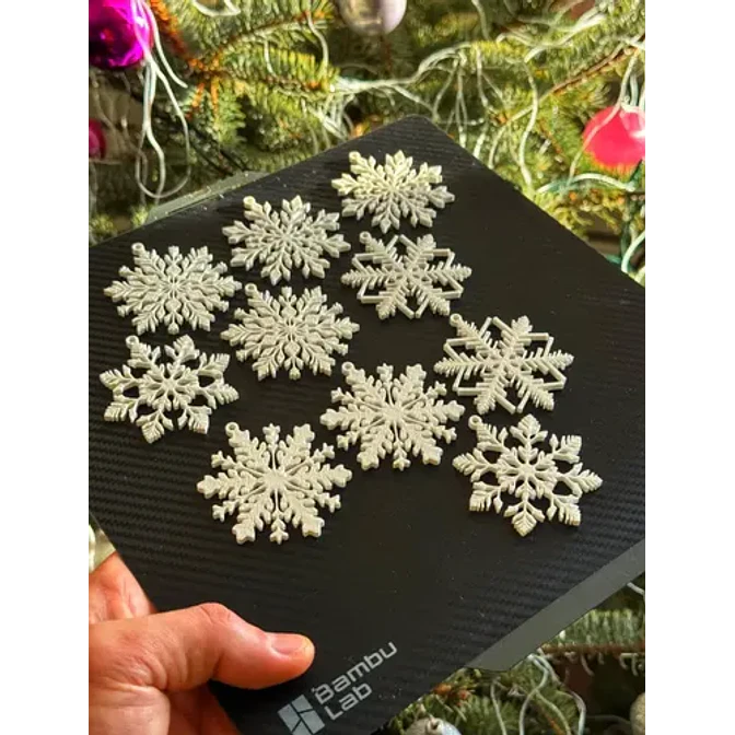 Adornos Árbol Navidad - Copos De Nieve (pack 10 Un) 2