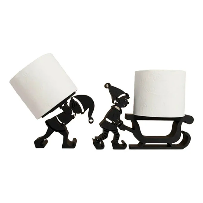 Organización Baño - Porta Rollos Elfos Navidad (pack 2 Un) 1
