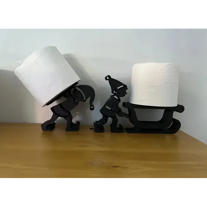 Organización Baño - Porta Rollos Elfos Navidad (pack 2 Un) 2