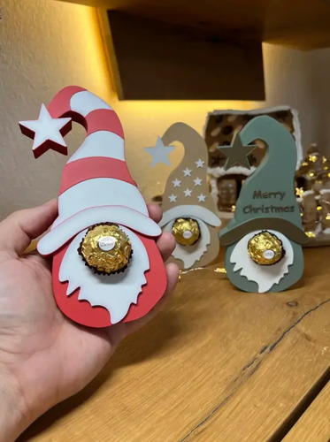 Adorno Navidad Chocolates - Gnomos (pack 3 Un) - Foto 2