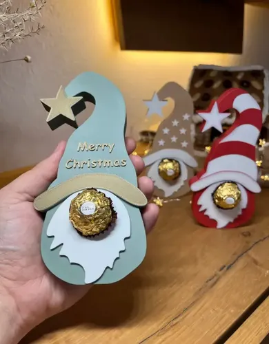 Adorno Navidad Chocolates - Gnomos (pack 3 Un) - Foto 3