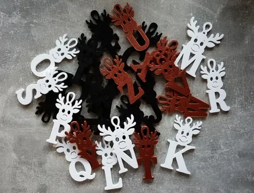 Adornos Navideños Abecedario - Diseño Alce (letras A-z) - Foto 3