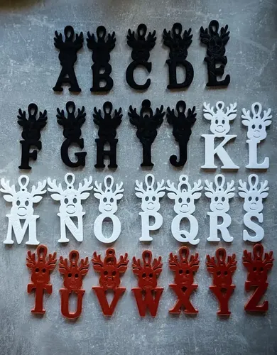 Adornos Navideños Abecedario - Diseño Alce (letras A-z) - Foto 4