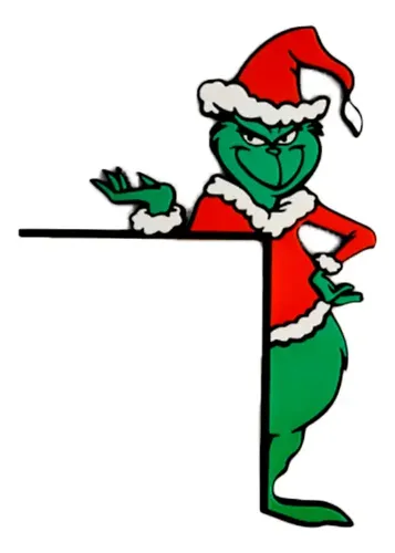 Adorno Navidad - Esquinero De Puerta Grinch