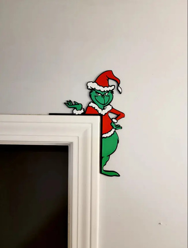 Adorno Navidad - Esquinero De Puerta Grinch - Foto 4