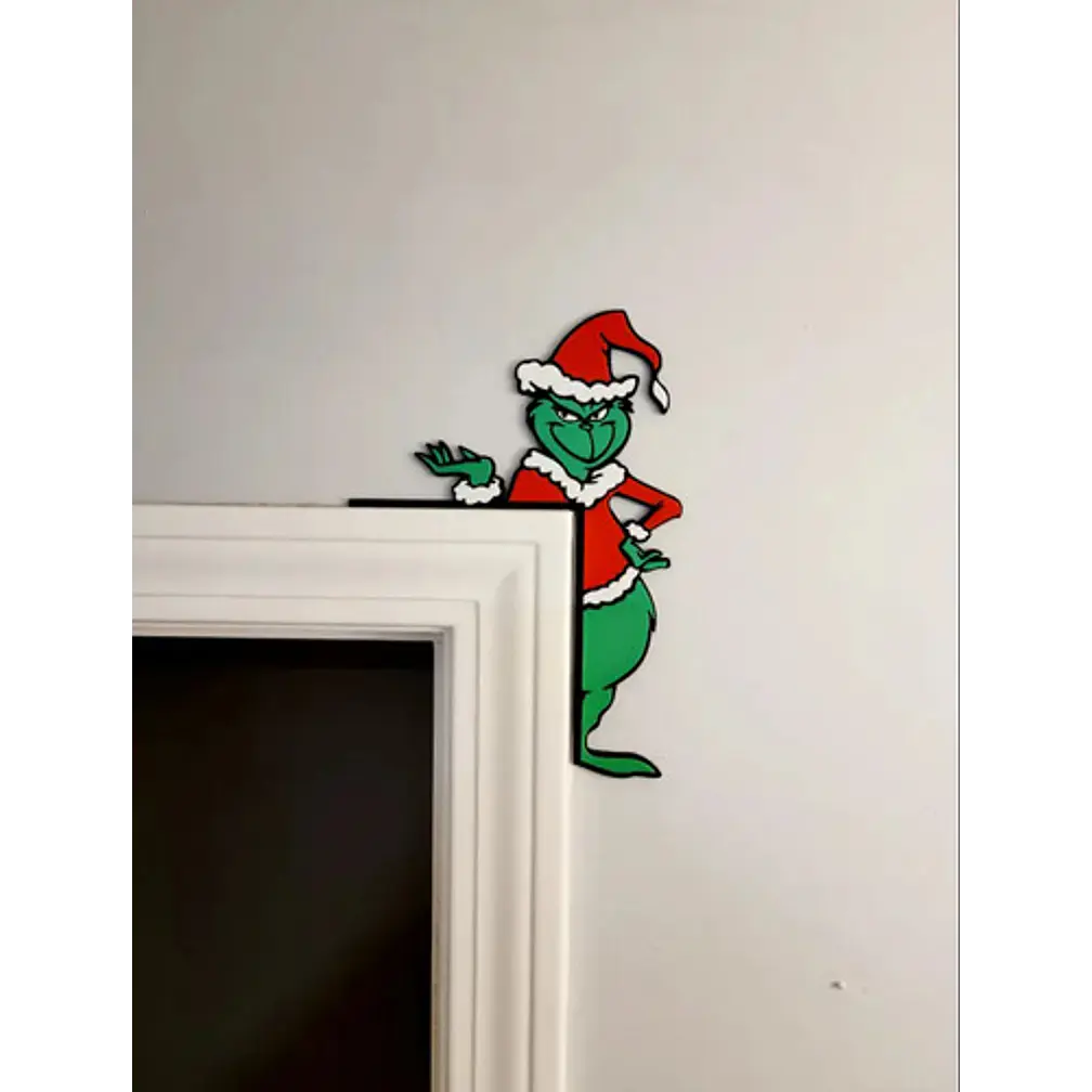 Adorno Navidad - Esquinero De Puerta Grinch 4
