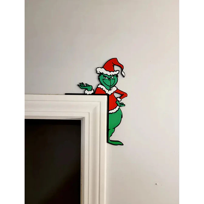 Adorno Navidad - Esquinero De Puerta Grinch 4