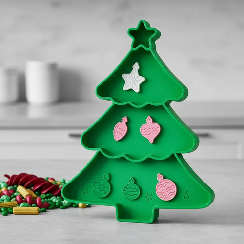 Bandeja En Forma De Árbol De Navidad