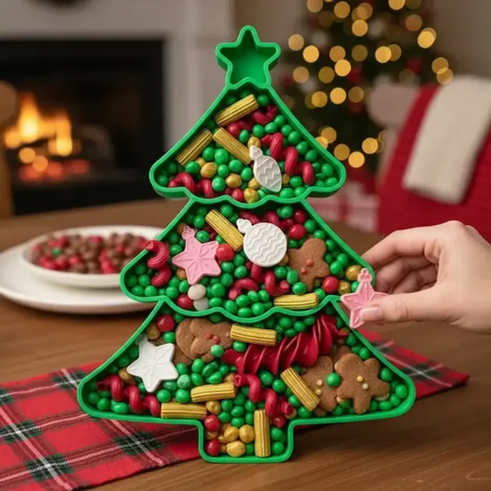 Bandeja En Forma De Árbol De Navidad 3