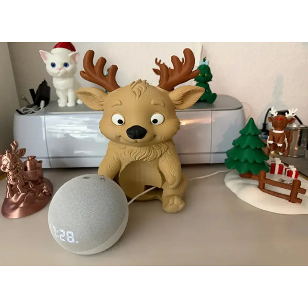 Soporte Para Parlante Echo Dot Con Forma De Reno 2