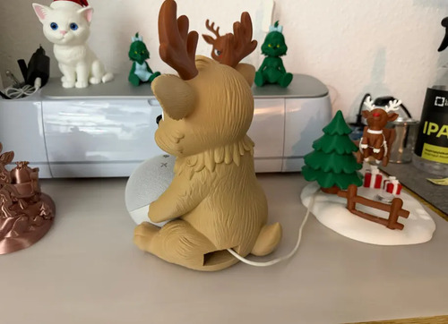 Soporte Para Parlante Echo Dot Con Forma De Reno - Foto 3