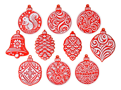 Adornos Decorativos - Árbol Navidad (pack 10 Un)