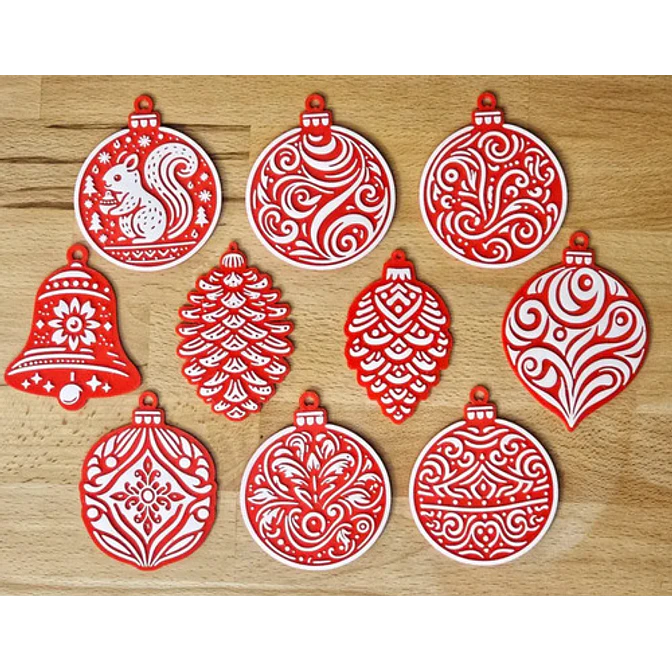 Adornos Decorativos - Árbol Navidad (pack 10 Un) 2