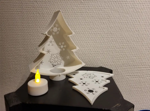Portavelas De Árbol De Navidad Moderno - Foto 2