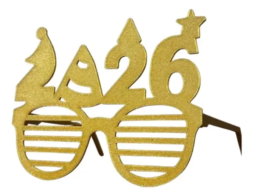 Gafas De Fiesta De Año Nuevo 2026 Doradas - Foto 2