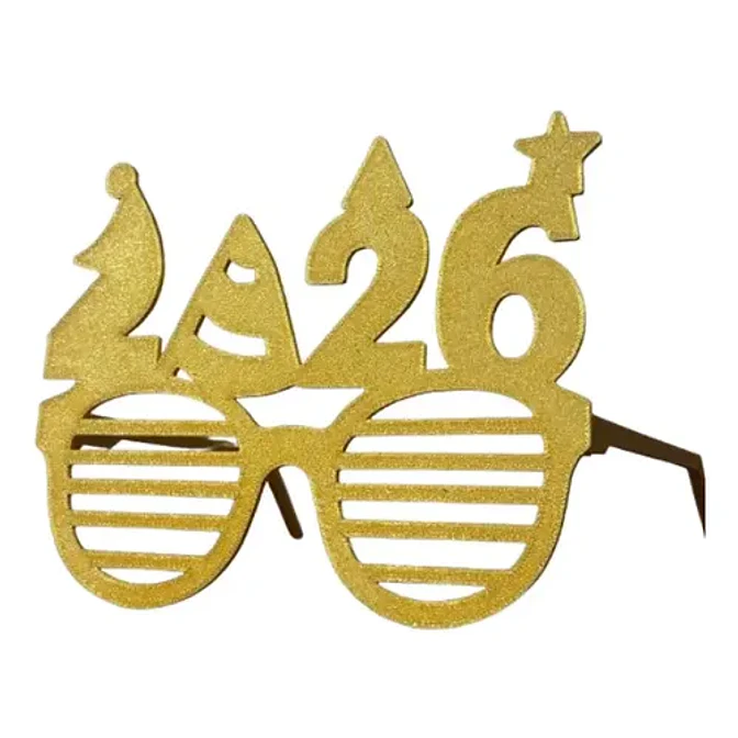 Gafas De Fiesta De Año Nuevo 2026 Doradas 2