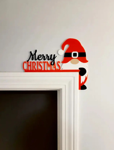 Adorno Navidad - Esquinero De Puerta Gnomo - Foto 4
