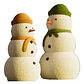 Adornos Navidad - Muñecos De Nieve Efecto Peludo (pack 2 Un) - Miniatura 1