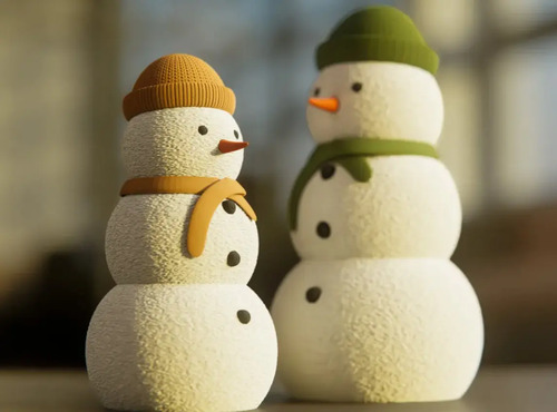 Adornos Navidad - Muñecos De Nieve Efecto Peludo (pack 2 Un) - Foto 4