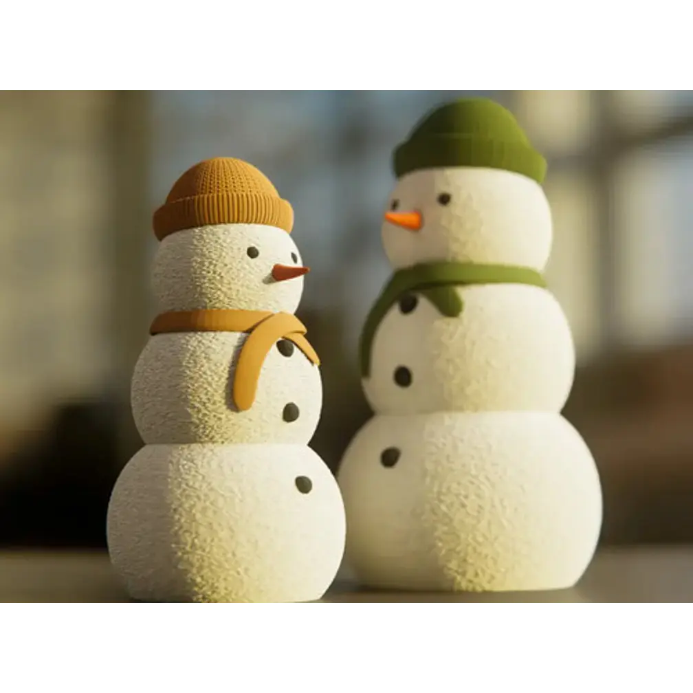 Adornos Navidad - Muñecos De Nieve Efecto Peludo (pack 2 Un) 4
