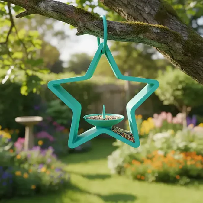 Comedero Para Pájaros En Forma De Estrella 3