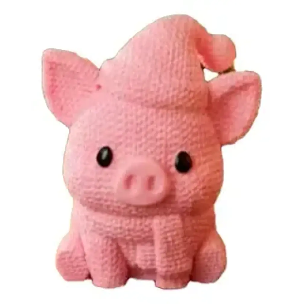 Adorno - Cerdito De Navidad Estilo Tejido 1