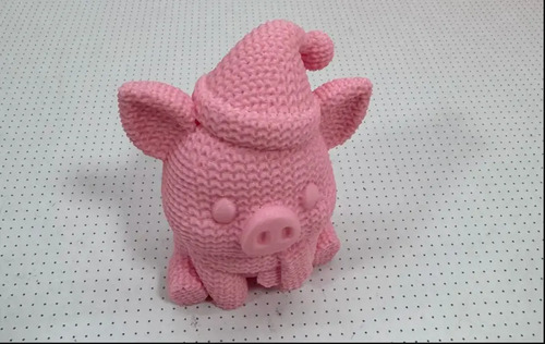 Adorno - Cerdito De Navidad Estilo Tejido - Foto 3
