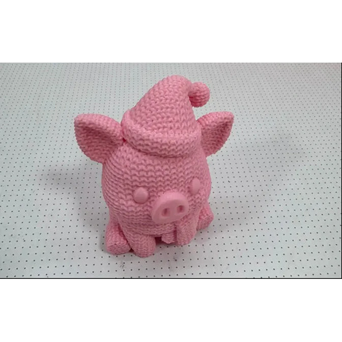 Adorno - Cerdito De Navidad Estilo Tejido 3